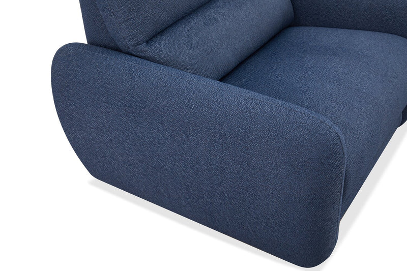 Cindy Crawford Home Kailyn 54\" Fabric Power Reclining Chair with Power Headrest - Indigo