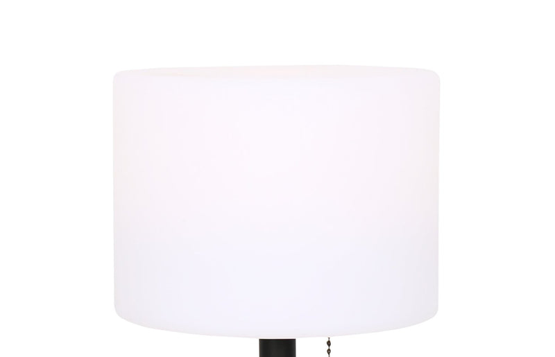Solana 11” Modern Metal Acrylic Portable Indoor/Outdoor Table Lamp with USB Port - Black