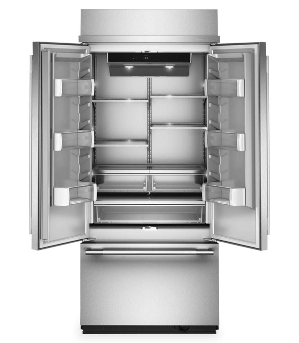 KitchenAid 36\" 20.8 Cu. Ft. French Door Bottom Mount Refrigerator - Stainless Steel - KBFN536SPS