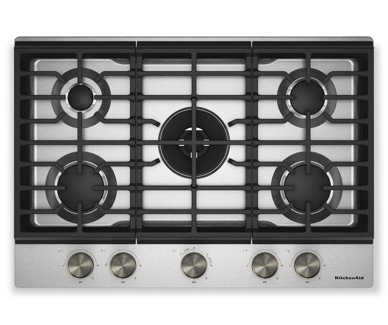  KitchenAid Gas-on-Metal Cooktop with CookShield Finish - Stainless Steel - KCGK730SSS