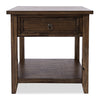 Branson 24\" End Table with Storage and Shelf - Dark Brown
