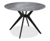 Luka Dining Table with Sintered Stone Top, Metal Base - 43.5"W Round – Grey