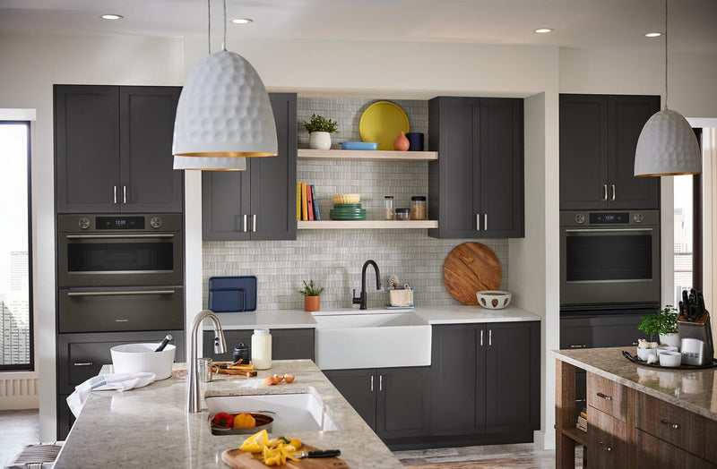 KitchenAid 30\" Smart Electric Single Wall Oven - Black Ore - KOES730SBE