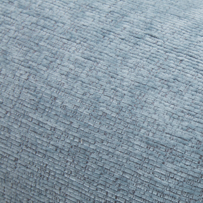 Alora 5-Piece Fabric Sectional with Three Accent Pillows and Rolled Arms - Blue