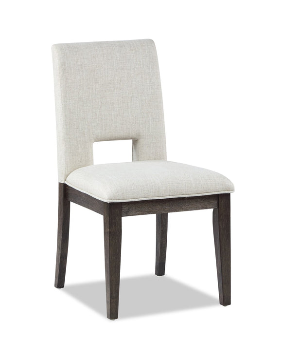 Zelda 7pc Dining Set with Table & 6 Chairs, 78-96\"W - White & Espresso Brown