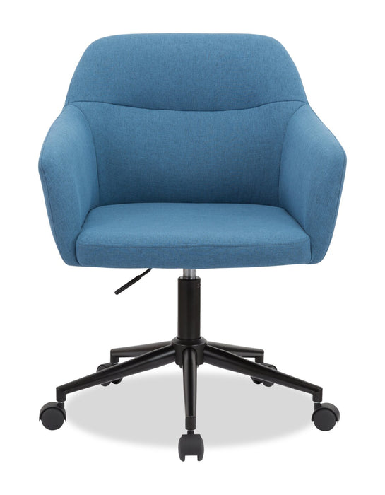Stevie 23\" Swivel Office Chair with Adjustable Height – Blue