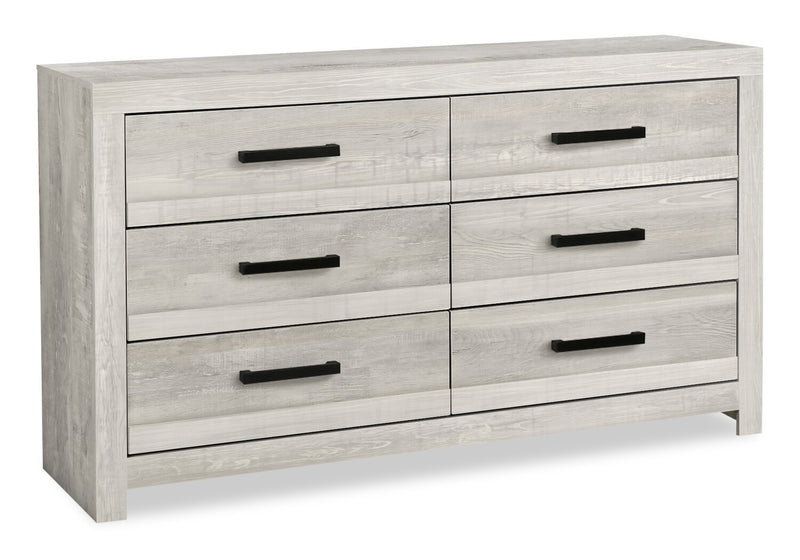 Aspen 5pc Bedroom Set with Bed, Dresser & Mirror, Grey - Queen Size