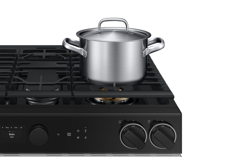 Samsung 6 Cu. Ft. Smart Gas Slide In Range with Oven Camera - White Glass - NSG6DB870012AA