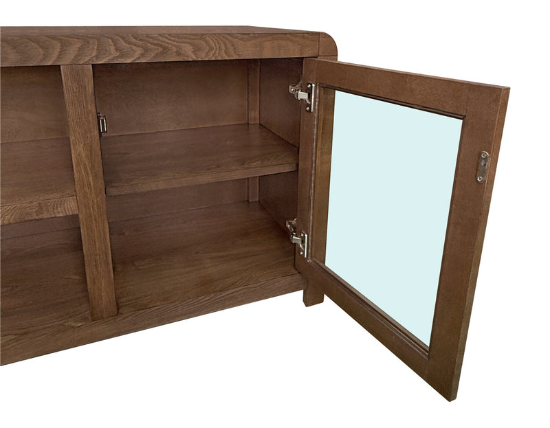 Garrison 72\" Modern TV Stand with Storage and Cable Management for TV’s up to 80\" – Dark Brown 