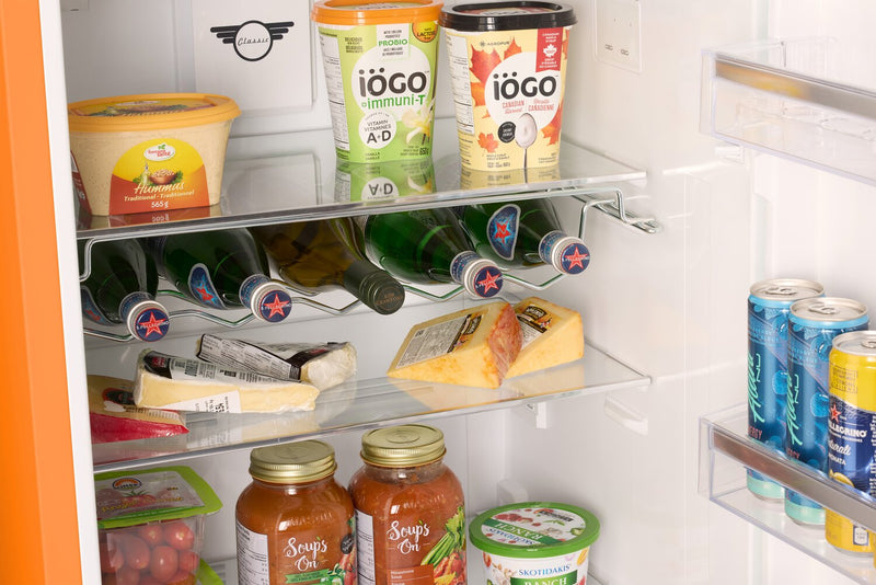 Unique Classic Retro 24\" 11 Cu Ft. Top Freezer Refrigerator – Creamsicle Orange - UNQ-310L O TM