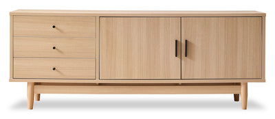 Kemper 71" Modern TV Stand with Storage for TVs up to 75"- Harvest Oak | Meuble pour téléviseur moderne Kemper de 71 po avec rangement pour téléviseurs de jusqu’à 75 po - chêne récolte