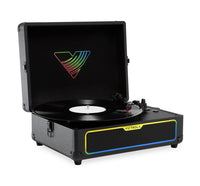 Victrola Journey Glow Illuminated Briefcase Record Player – Black (VSC-700SB-BLK) 