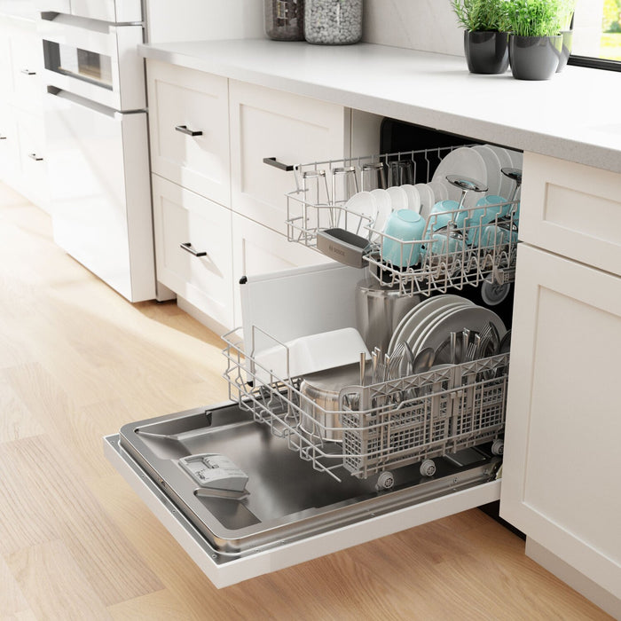 Bosch 300 Series 24\" 48 dBA Smart Dishwasher with PrecisionWash® - White - SHE41CM2N
