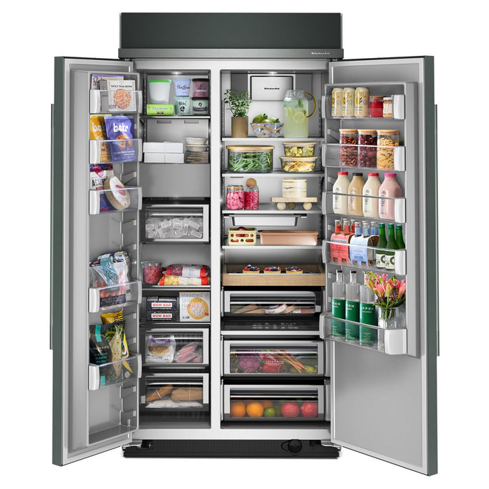 Kitchenaid 42\" 25.5 Cu. Ft. Built-In Side-by-Side Refrigerator with Platinum Interior – Juniper - KBSN742SJP 