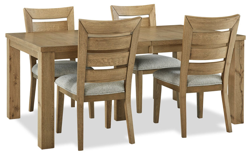 Logan Dining Table with 72-108\"W Extension - Natural Oak