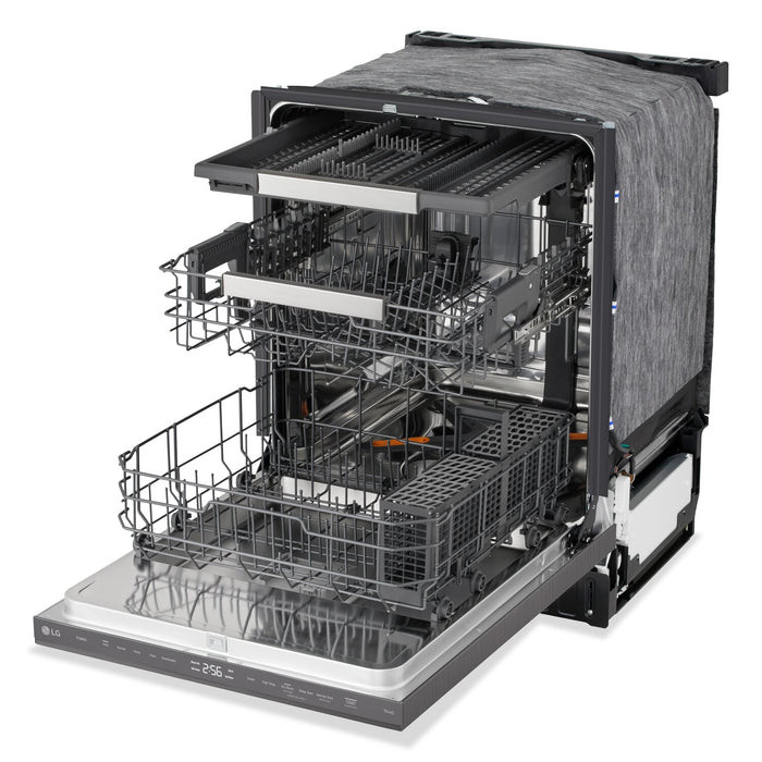 LG 24\" 46 dBA Built-In Top-Control Dishwasher with QuadWash® - Black Stainless Steel -LDNPQ555D
