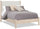 ["Jolie Panel Bed with Headboard & Frame, Boucle Fabric, White & Natural - Full Size"]