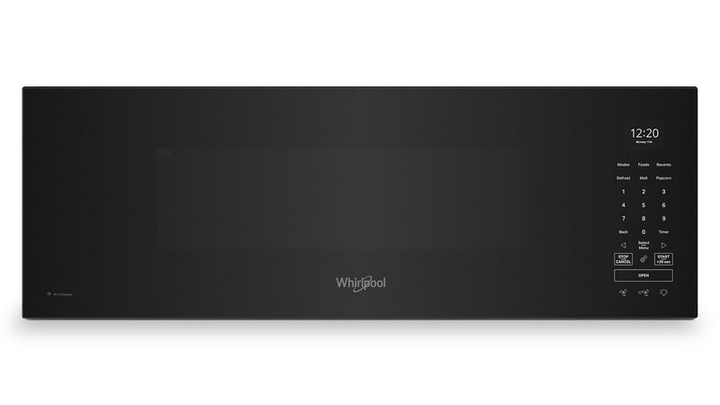 Whirlpool 1.1 Cu. Ft. Smart Low-Profile Over-the-Range Microwave - Black - YWMML5530RB
