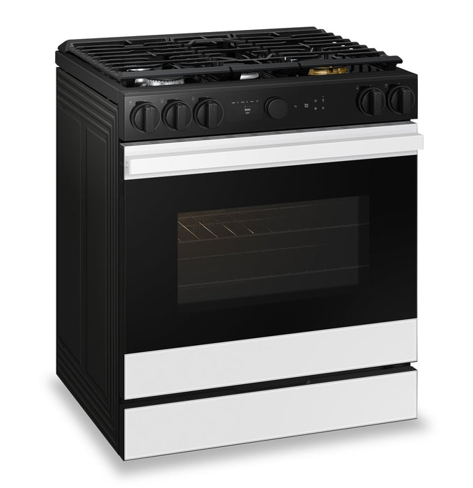 Samsung 6 Cu. Ft. Smart Gas Slide In Range with Oven Camera - White Glass - NSG6DB870012AA