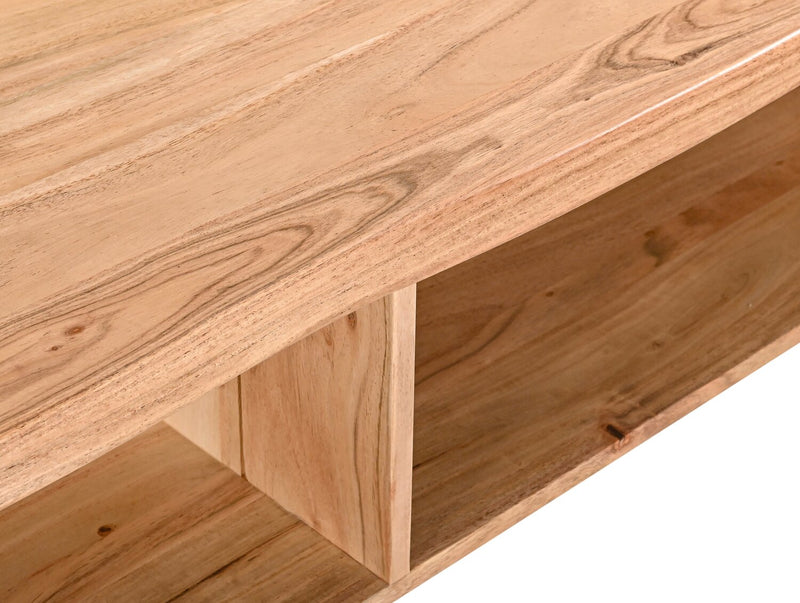 Kaleb 57” Modern TV Stand for TVs up to 65” - Natural