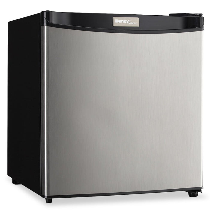 Danby 17.7\" 1.6 Cu. Ft. Single-Door Mini Fridge – Stainless Steel - DCR016A3BSLDD