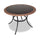 ["Kort & Co. Ibiza Outdoor Patio Table - Hand-Woven Resin Wicker, Round Black Glass Table Top, UV & Weather Resistant - Dark Grey/Natural"]
