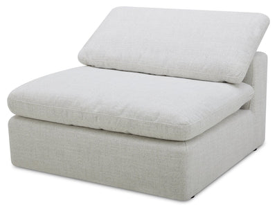 Sky Modular 44" Fabric Armless Chair with Removable Feather Down Cushions - Nathan Wheat | Fauteuil sans accoudoirs modulaire Sky de 44 po en tissu avec coussins amovibles en duvet et plumes - blé Nathan