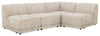 Oaklyn Modular 4-Piece Fabric Sectional with Tufted Seat Cushions - Beige