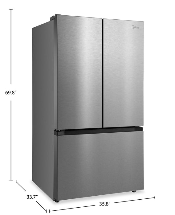 Midea 35.8\" 31.7 Cu. Ft. French-Door Refrigerator - Stainless Steel - MRF32I6BST