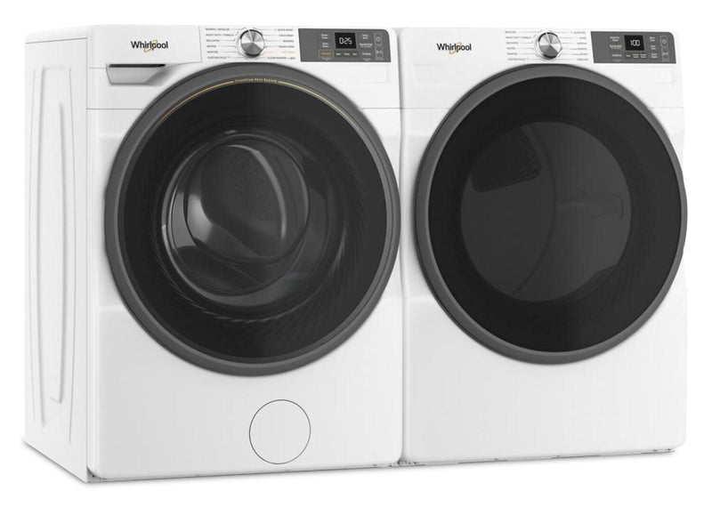 Whirlpool 5.2 Cu. Ft. Smart Front-Load Washer and 7.4 Cu. Ft. Gas Dryer - White 