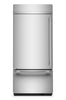 KitchenAid 36" 20.8 Cu. Ft. Built-In Bottom Mount Refrigerator - PrintShield Stainless Steel -KBBL336SPS | Réfrigérateur encastré KitchenAid de 20,8 pi³ et de 36 po à congélateur inférieur - acier inoxydable PrintShieldMC - KBBL336SPS