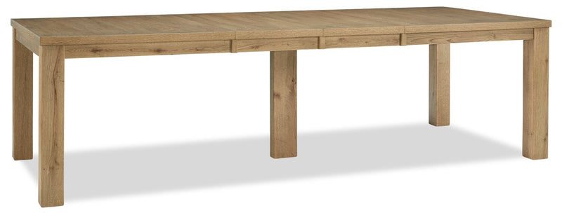Logan 7pc Dining Set with Table & 6 Chairs, 72-108\"W Extension - Natural Oak & Rustic Black