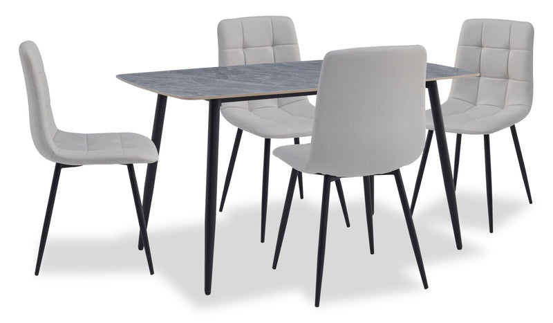 Arlo 5-Piece Dining Set - Grey