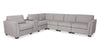 Vault 7-Piece Sectional with Five Storage Chairs and Storage USB Console - Grey