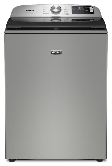 Maytag 6.0 Cu. Ft. Smart Top-Load Washer and 7.4 Cu. Ft. Gas Dryer – Radiant Silver 