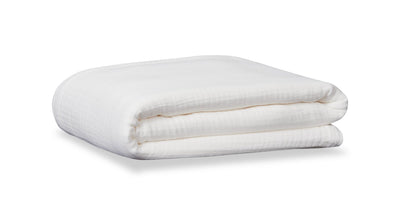 Veranda & Grove 4-Layer King Cotton Blanket - White | Couverture Veranda & Grove en coton à 4 couches pour très grand lit - blanche