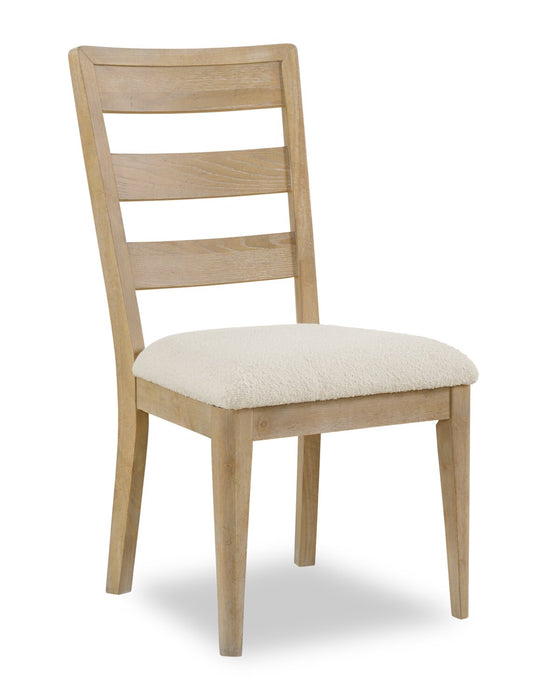 Aspen 6pc Dining Package with 80-104\"Extension Table, Bench & 4 Chairs, Fabric - Natural