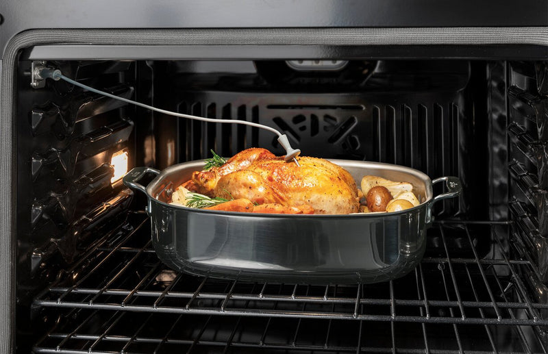 GE 30\" 5 Cu. Ft. Electric Single Wall Oven with No Preheat Air Fry - Slate - JTS5000EVES