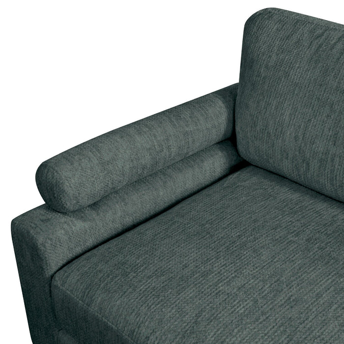 Lounge 4-Piece Chenille Armless Modular Sectional – Grey