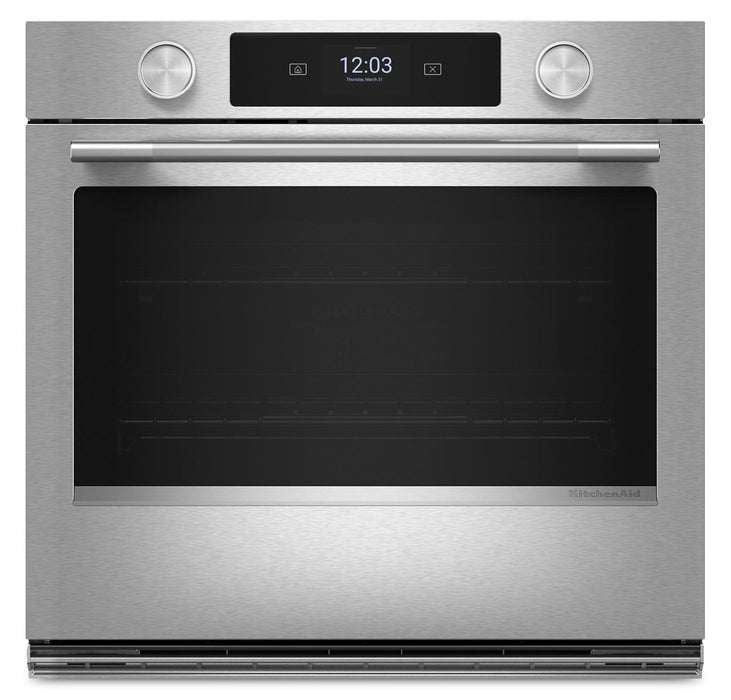 Kitchenaid 27\" Smart Electric Single Wall Oven with Assisted Cooking Modes - PrintShield™ Finish - KOES727SPS