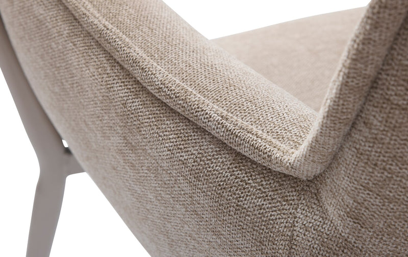 Tori 32.68\" Fabric Accent Chair with Metal Frame - Sand