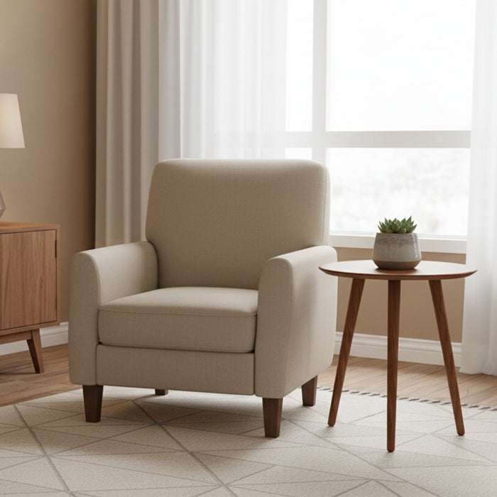 Viola 20\" Modern Round End Table – Brown Walnut 