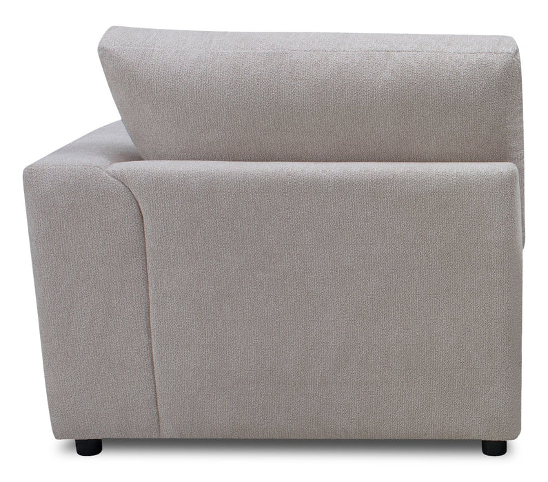 Voyage Modular Fabric Right-Facing Chair with Removable Back Cushions – Beige