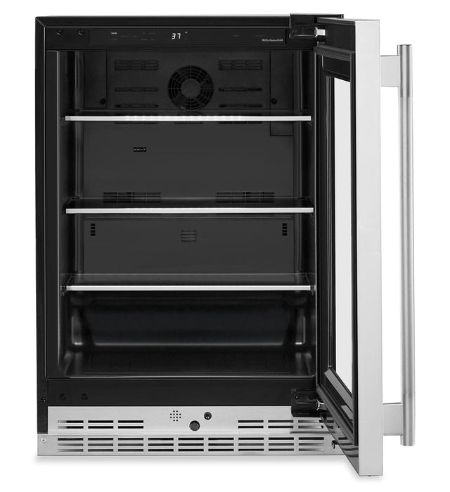 KitchenAid 24\" Undercounter Refrigerator with Metallic Accents – PrintShield Stainless - KURL524SPS