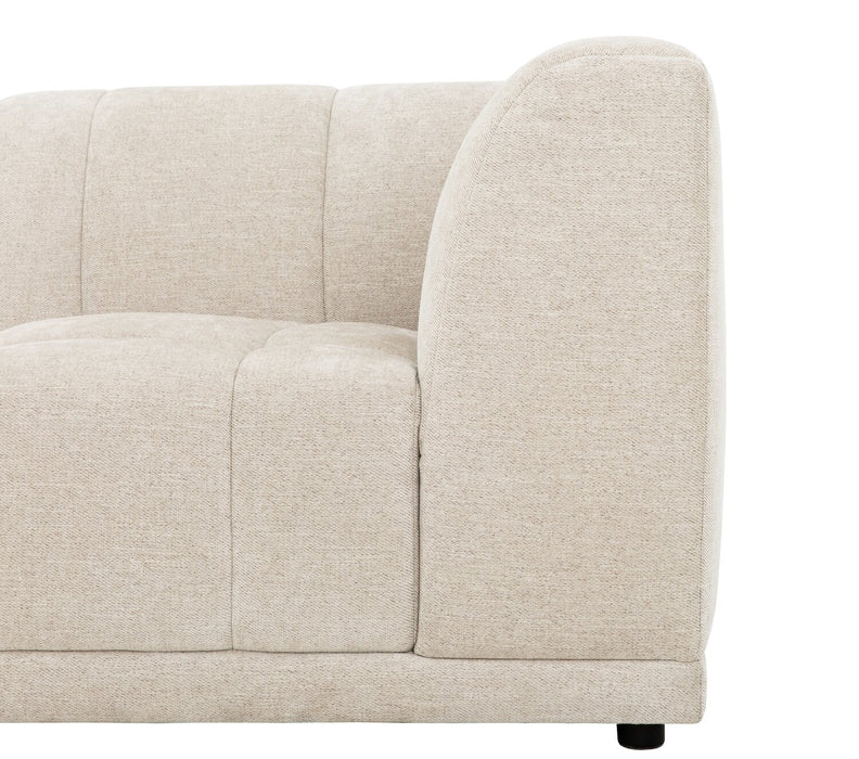 Oaklyn Modular 77\" Fabric Loveseat with Tufted Seat Cushions - Beige