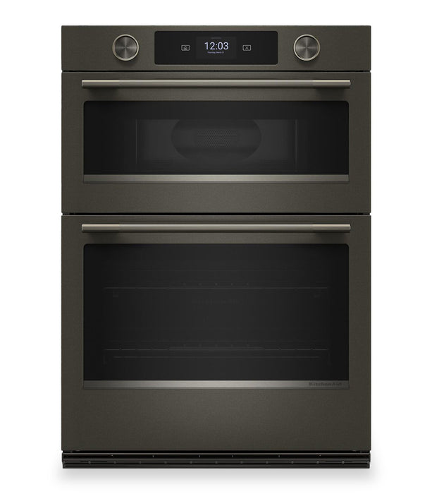 KitchenAid 30\"  Smart Electric Combo Wall Oven - Black Ore - KOEC730SBE