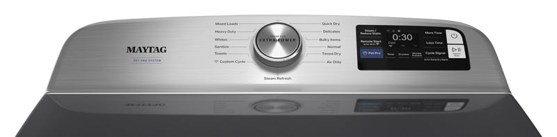 Maytag 7.4 Cu. Ft. Pet Pro Top Load Electric Dryer - Midnight Steel - YMED7205RF