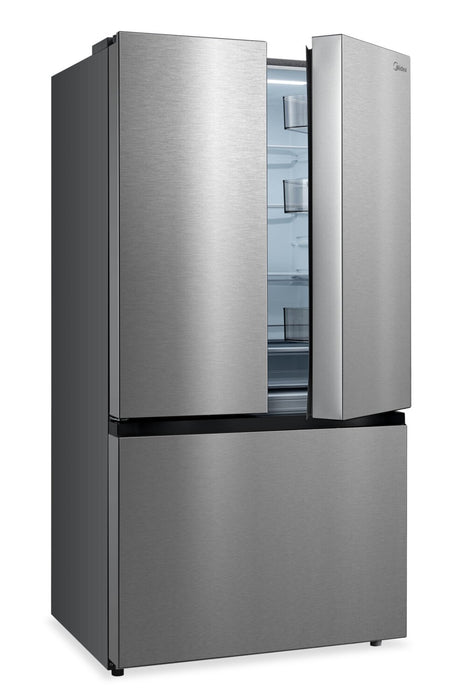 Midea 22.6 Cu. Ft. 33” Counter-Depth French Door Refrigerator with Ice Maker - MRF23I7AST