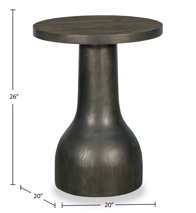Eldon 20” Modern Round Solid Wood End Table - Coffee Bean