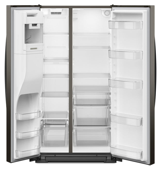 Whirlpool 36\" 28.7 Cu. Ft. Side-by-Side Refrigerator – Black Stainless - WRSF5536RV